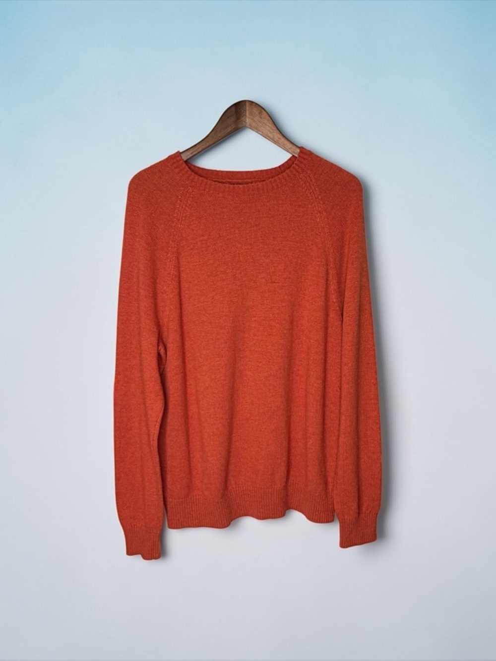 J.CREW XL RUST ORANGE WOOL BLEND SWEATER – FAIR TRADE CERTIFIED